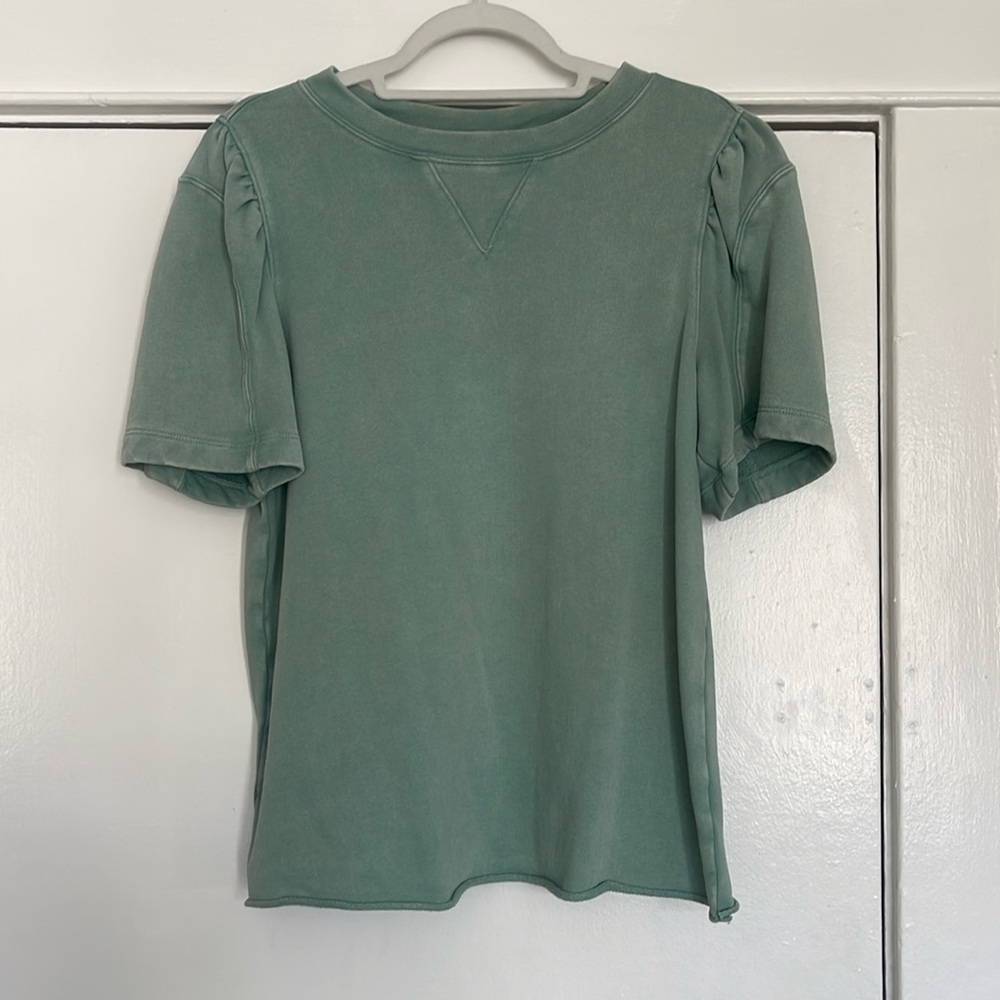 Terrycloth short sleeve top